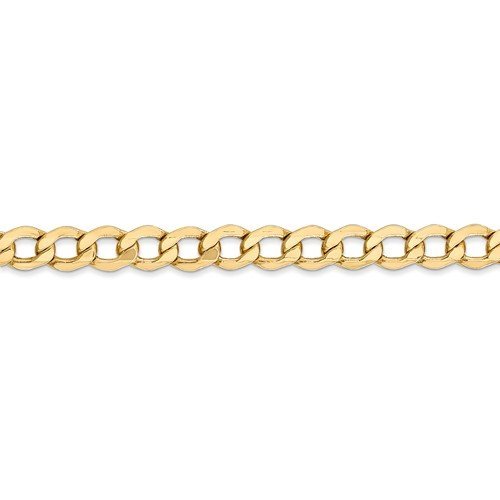 14KT Gold 5.25MM Semi Solid Curb Chain Necklace - 4 Lengths – GDS