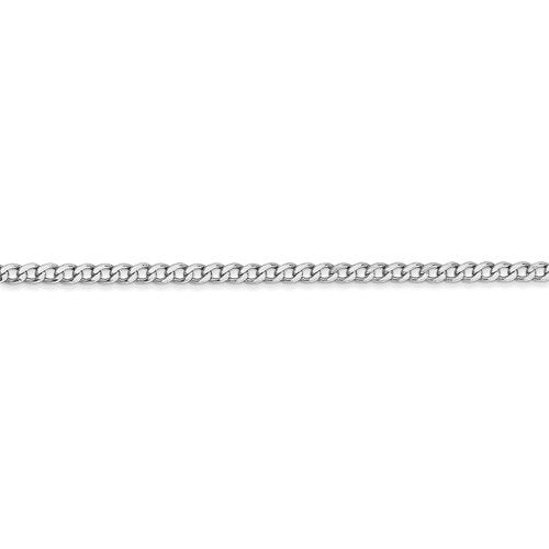 14KT Gold 2.5MM Semi Solid Curb Chain Necklace - 4 Lengths 18 Inch / White,24 Inch / White,16 Inch / White,20 Inch / White