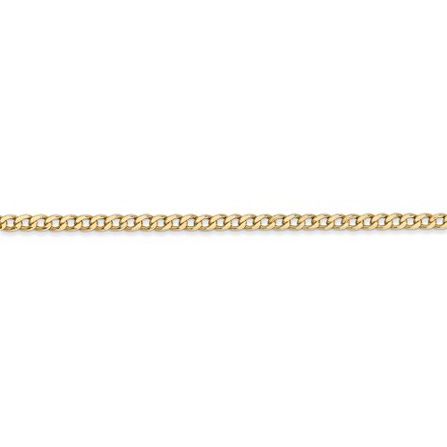 14KT Gold 2.5MM Semi Solid Curb Chain Necklace - 4 Lengths – GDS