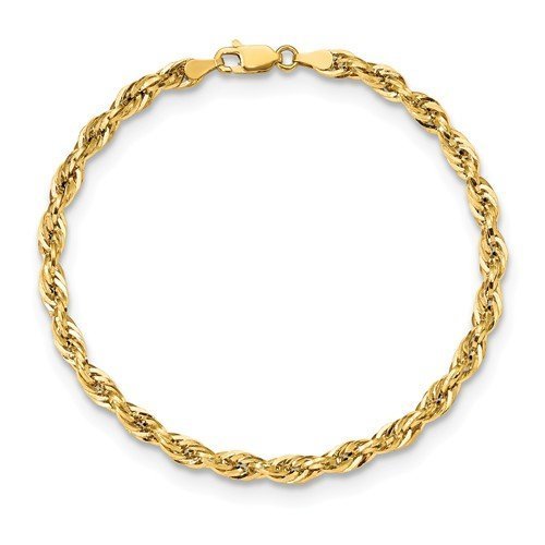14KT Yellow Gold Rope Chain Bracelet - Gold & Diamond Source – GDS