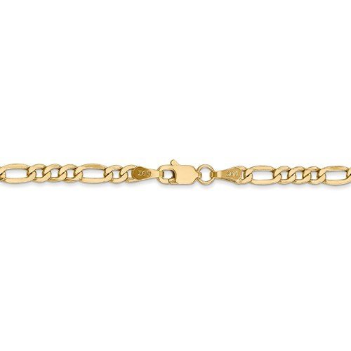Hollow Figaro Chain Bracelet 3.55mm 14K Yellow Gold 7.5” | Kay