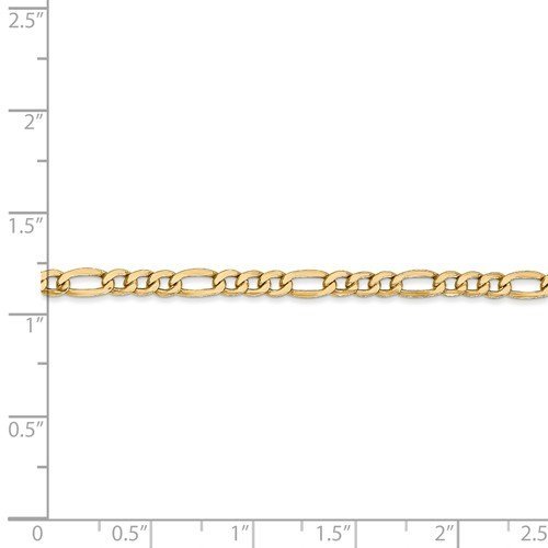 14KT Gold 3.5MM Semi Solid Figaro Chain Necklace - 4 Lengths 16 Inch / White,16 Inch / Yellow,18 Inch / White,18 Inch / Yellow,20 Inch / White,20 Inch / Yellow,24 Inch / White,24 Inch / Yellow