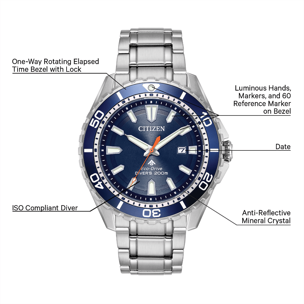Men`s Citizen Promaster Diver Watch with Blue Dial