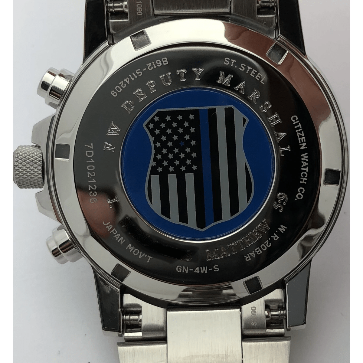 Men s Thin Blue Line Watch For Law Enforcement GDS