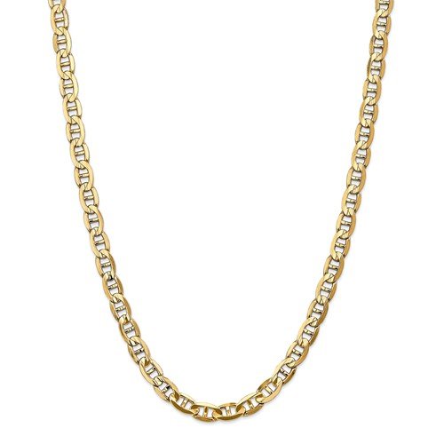 14KT Concave Anchor Chain Necklace - Gold & Diamond Source – GDS