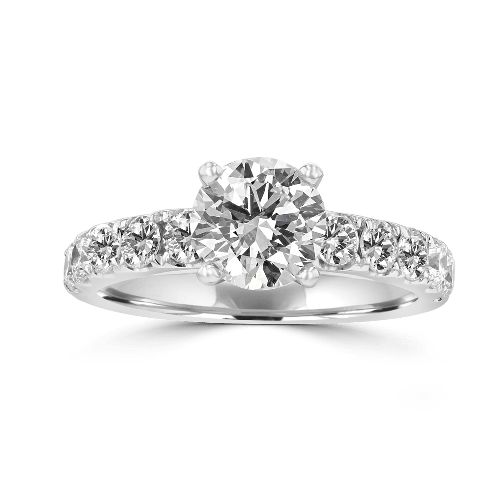 14KT 1 3/4 CTW Diamond Accent Ring with 1 CT Center Diamond I1 / 4,I1 / 4.5,I1 / 5,I1 / 5.5,I1 / 6,I1 / 6.5,I1 / 7,I1 / 7.5,I1 / 8,I1 / 8.5,I1 / 9,SI / 4,SI / 4.5,SI / 5,SI / 5.5,SI / 6,SI / 6.5,SI / 7,SI / 7.5,SI / 8,SI / 8.5,SI / 9,VS / 4,VS / 4.5,VS / 5,VS / 5.5,VS / 6,VS / 6.5,VS / 7,VS / 7.5,VS / 8,VS / 8.5,VS / 9