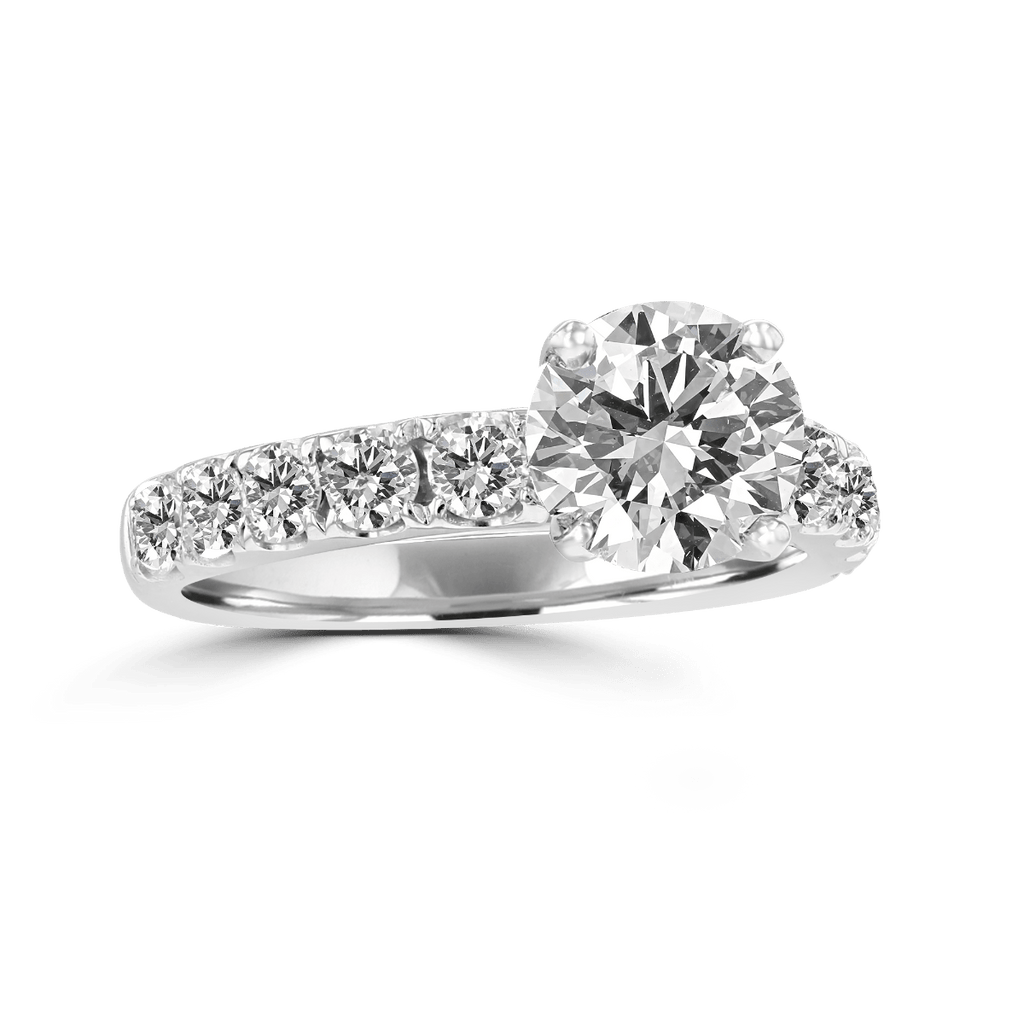 14KT 2 1/2 CTW Diamond Accent Ring With 1 3/4 Ct Round Center Diamond I1 / 4,I1 / 4.5,I1 / 5,I1 / 5.5,I1 / 6,I1 / 6.5,I1 / 7,I1 / 7.5,I1 / 8,I1 / 8.5,I1 / 9,SI / 4,SI / 4.5,SI / 5,SI / 5.5,SI / 6,SI / 6.5,SI / 7,SI / 7.5,SI / 8,SI / 8.5,SI / 9,VS / 4,VS / 4.5,VS / 5,VS / 5.5,VS / 6,VS / 6.5,VS / 7,VS / 7.5,VS / 8,VS / 8.5,VS / 9