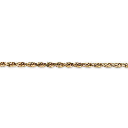 14KT YELLOW GOLD 2.75MM EXTRA LIGHTWEIGHT ROPE BRACELET-3 LENGTHS 7 Inch,8 Inch,9 Inch