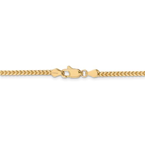 14KT GOLD 2.5MM FRANCO CHAIN NECKLACE - 4 LENGTHS & 2 COLORS 16 Inch / Yellow,16 Inch / White,18 Inch / Yellow,18 Inch / White,20 Inch / Yellow,20 Inch / White,24 Inch / Yellow,24 Inch / White
