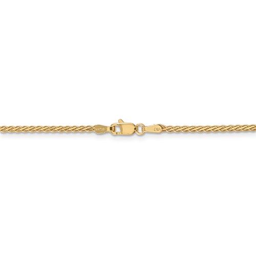 14KT Gold 1.8MM Flat Wheat Chain - 4 Lengths Available 16 in. / White,16 in. / Yellow,18 in. / White,18 in. / Yellow,20 in. / White,20 in. / Yellow,24 in. / White,24 in. / Yellow