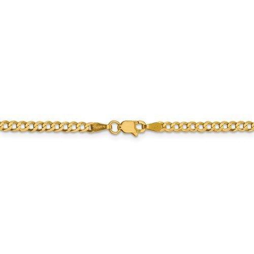 14KT Yellow Gold 3.1MM Lightweight Flat Miami Cuban Chain - 4 Lengths 16 Inch,18 Inch,20 Inch,24 Inch