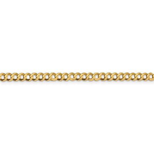 14KT Yellow Gold 3.7MM Lightweight Flat Miami Cuban Bracelet 7 Inch,8 Inch