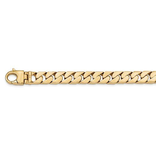 MEN'S SOLID 14KT YELLOW GOLD 10.2MM CURB CHAIN 8.25" BRACELET