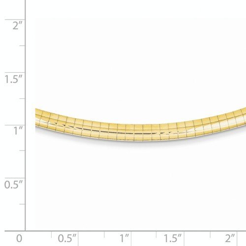 14KT YELLOW GOLD 4MM OMEGA NECKLACE - 2 LENGTHS 16 Inch,18 Inch