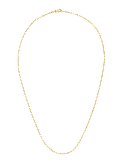 14KT GOLD 1.5MM PAPERCLIP CHAIN NECKLACE-VARIOUS LENGTHS & COLORS 16 / Yellow,18 / Yellow,20 / Yellow,24 / Yellow