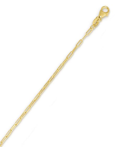 14KT GOLD 1.5MM PAPERCLIP CHAIN NECKLACE-VARIOUS LENGTHS & COLORS 16 / White,16 / Yellow,16 / Rose,18 / White,18 / Yellow,18 / Rose,20 / White,20 / Yellow,20 / Rose,24 / White,24 / Yellow,24 / Rose