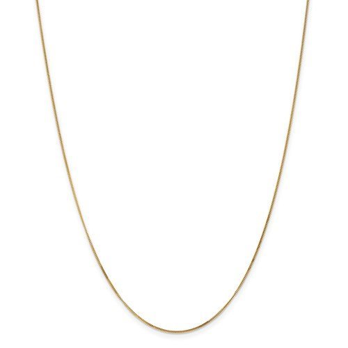 14KT Gold 0.9MM Pendant Curb Chain Necklace - 4 Lengths 16 Inch / Yellow,18 Inch / Yellow,20 Inch / Yellow,24 Inch / Yellow