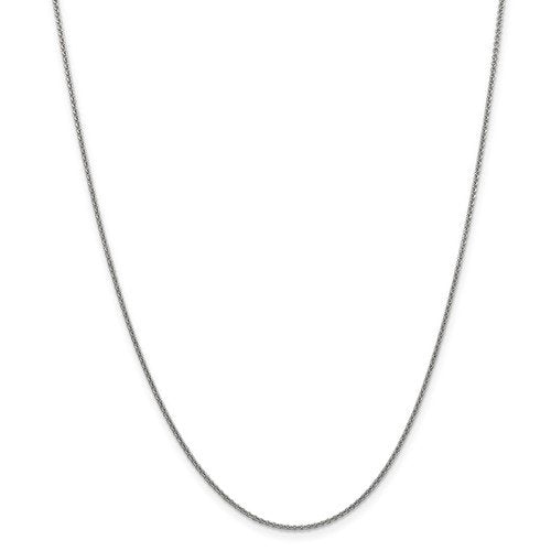 14KT GOLD 1.4MM CABLE CHAIN NECKLACE - 5 LENGTHS 16 Inch / White,18 Inch / White,20 Inch / White,24 Inch / White,30 Inch / White