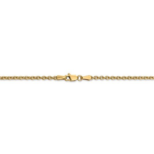 14KT Gold 2.2MM Cable Chain Necklace - 4 Lengths 16 Inch / White,16 Inch / Yellow,18 Inch / White,18 Inch / Yellow,20 Inch / White,20 Inch / Yellow,24 Inch / White,24 Inch / Yellow