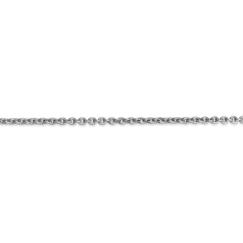 14KT Gold 2.2MM Cable Chain Necklace - 4 Lengths 16 Inch / White,18 Inch / White,20 Inch / White,24 Inch / White