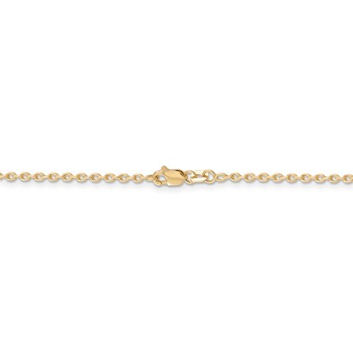 14KT Gold 2MM Round Open Cable Link Chain Necklace - 4 Lengths 16 Inch / White,16 Inch / Yellow,18 Inch / White,18 Inch / Yellow,20 Inch / White,20 Inch / Yellow,24 Inch / White,24 Inch / Yellow