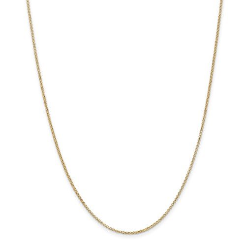14KT Gold 1.55MM Rolo Chain Necklace - 4 Lengths Available 16 Inch / Yellow,18 Inch / Yellow,20 Inch / Yellow,24 Inch / Yellow
