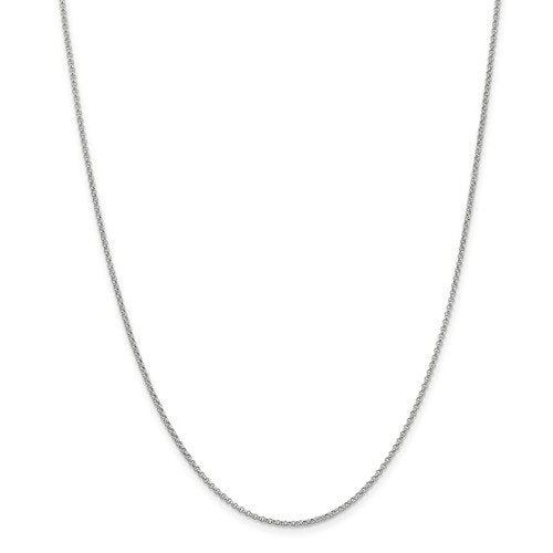 14KT Gold 1.55MM Rolo Chain Necklace - 4 Lengths Available 16 Inch / White,18 Inch / White,20 Inch / White,24 Inch / White