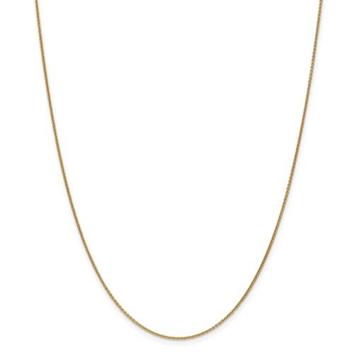 14KT Gold 1MM Cable Chain Necklace -  3 Lengths 16 Inch / Yellow,18 Inch / Yellow,20 Inch / Yellow