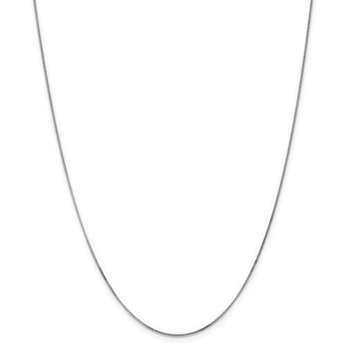 14KT Gold 0.9MM Pendant Curb Chain Necklace - 4 Lengths 16 Inch / White,18 Inch / White,20 Inch / White,24 Inch / White