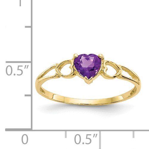 10k Amethyst Heart offers Ring