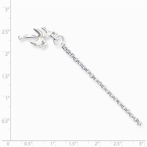 Sterling Silver Palm Tree Anklet 9 Inches
