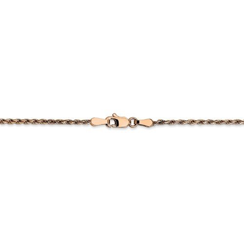 14KT Rose Gold 1.8MM Diamond Cut Rope Chain - 4 Lengths Available 16 in.,18 in.,20 in.,24 in.