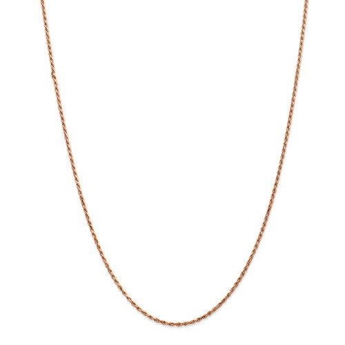 14KT Rose Gold 1.8MM Diamond Cut Rope Chain - 4 Lengths Available 16 in.,18 in.,20 in.,24 in.
