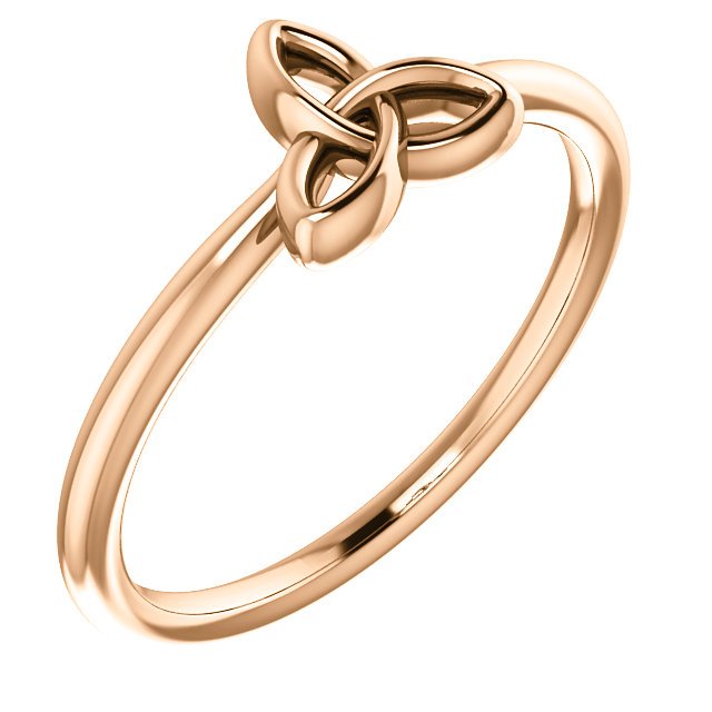 14KT Gold Stackable Celtic Trinity Ring 4 / Rose,4.5 / Rose,5 / Rose,5.5 / Rose,6 / Rose,6.5 / Rose,7 / Rose,7.5 / Rose,8 / Rose,8.5 / Rose,9 / Rose