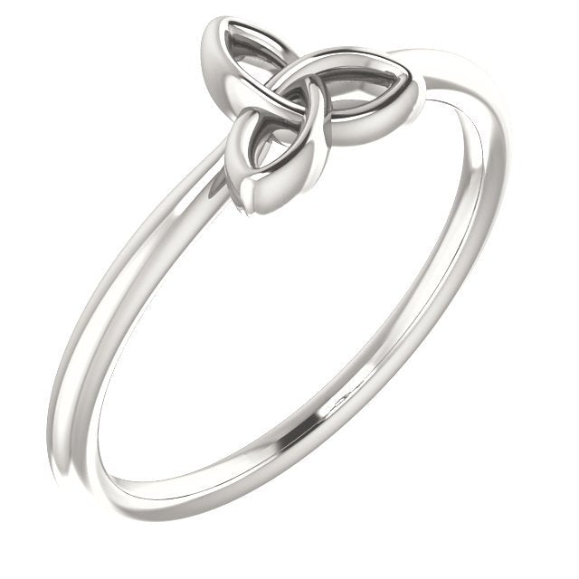 Sterling Silver Stackable Celtic Trinity Ring 4,4.5,5,5.5,6,6.5,7,7.5,8,8.5,9