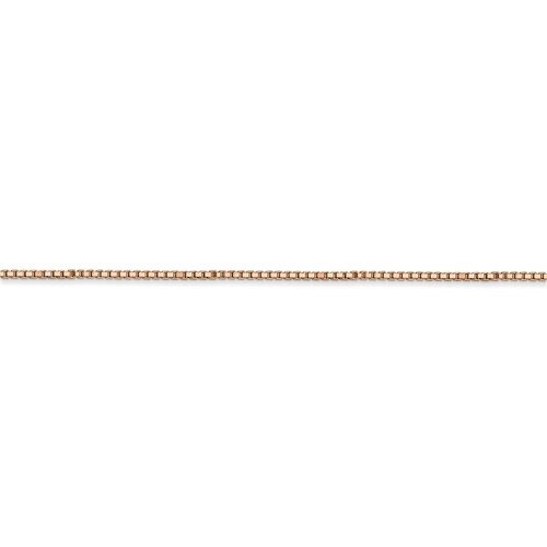 14KT Gold 1MM Box Chain Necklace - 4 Lengths 16 Inch / Rose,18 Inch / Rose,20 Inch / Rose,24 Inch / Rose