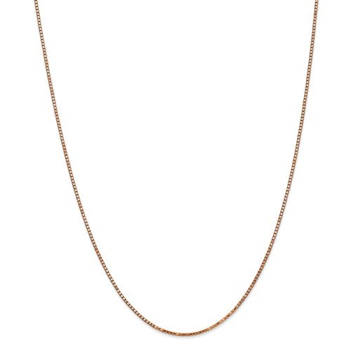 14KT Gold 1.3MM Box Chain Necklace - 4 Lengths 16 in. / Rose,18 in. / Rose,20 in. / Rose,24 in. / Rose