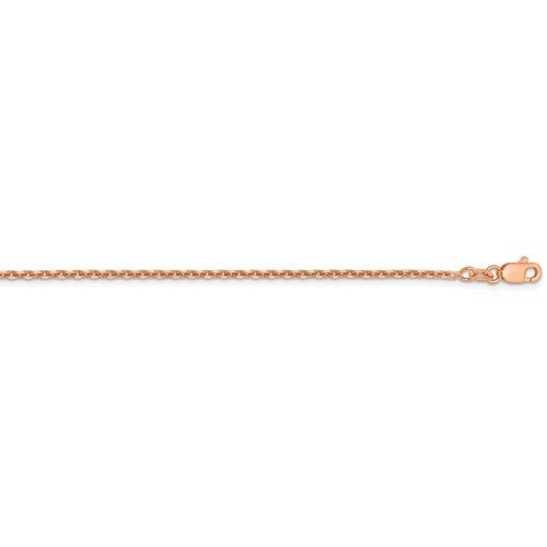 14KT Rose Gold 1.65MM Diamond Cut Cable Chain Necklace - 4 Lengths 16 Inch,18 Inch,20 Inch,24 Inch
