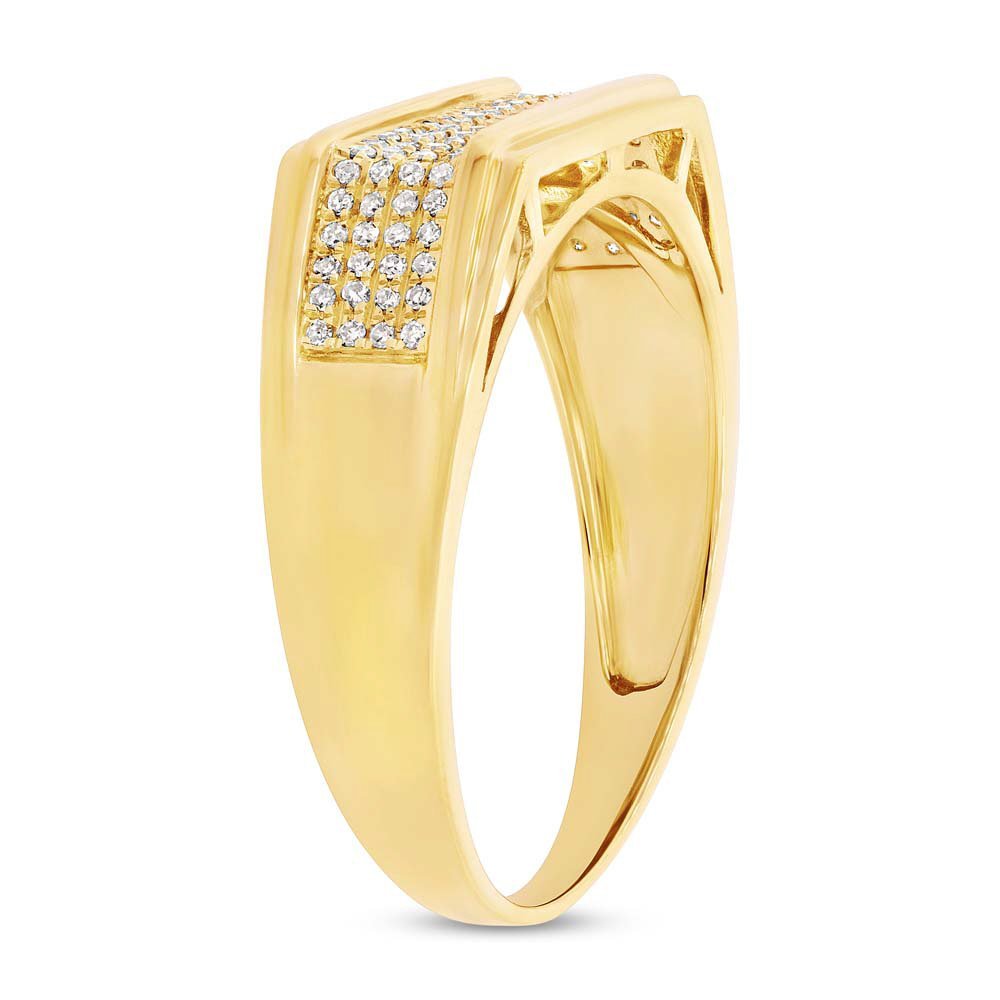 Men's 14KT Gold .24 CTW Diamond Fashion Ring White,Yellow