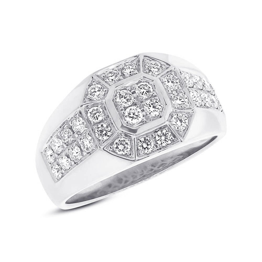 Men's 14KT Gold 1.18 CTW Diamond Fashion Ring 8 / White,8.5 / White,9 / White,9.5 / White,10 / White,10.5 / White,11 / White,11.5 / White,12 / White,12.5 / White,13 / White