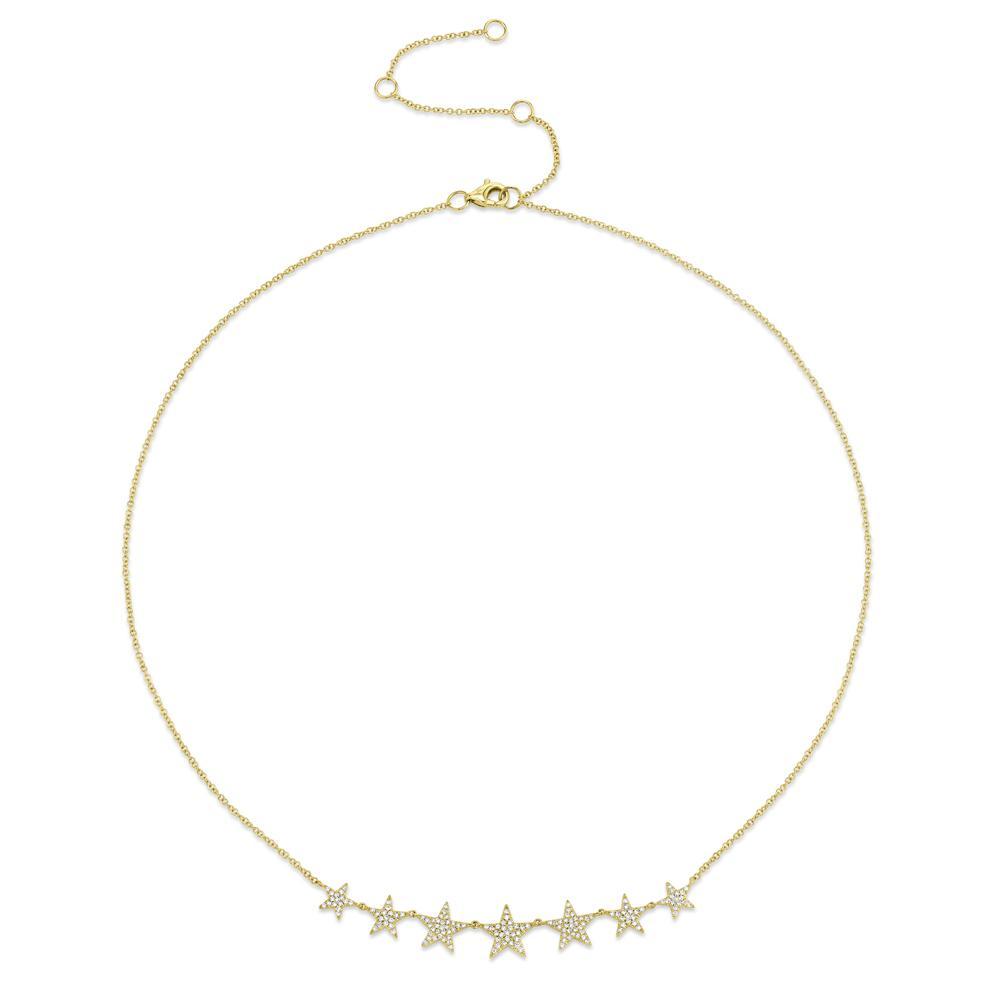 14KT Gold 0.35 CTW Diamond Star Necklace Yellow