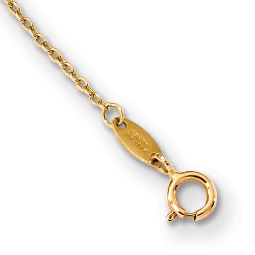 14KT Yellow Gold Two-Strand "Love Always" Heart Pendant