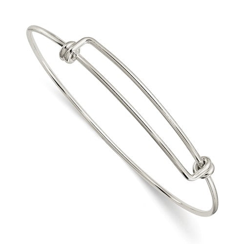 Sterling Silver 1.65mm Wire Adjustable Bangle