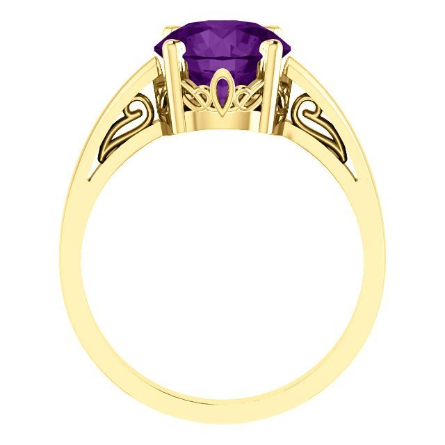 14KT GOLD 1.75 CT ROUND AMETHYST RING 4 / White,4 / Yellow,4.5 / White,4.5 / Yellow,5 / White,5 / Yellow,5.5 / White,5.5 / Yellow,6 / White,6 / Yellow,6.5 / White,6.5 / Yellow,7 / White,7 / Yellow,7.5 / White,7.5 / Yellow,8 / White,8 / Yellow,8.5 / White,8.5 / Yellow,9 / White,9 / Yellow