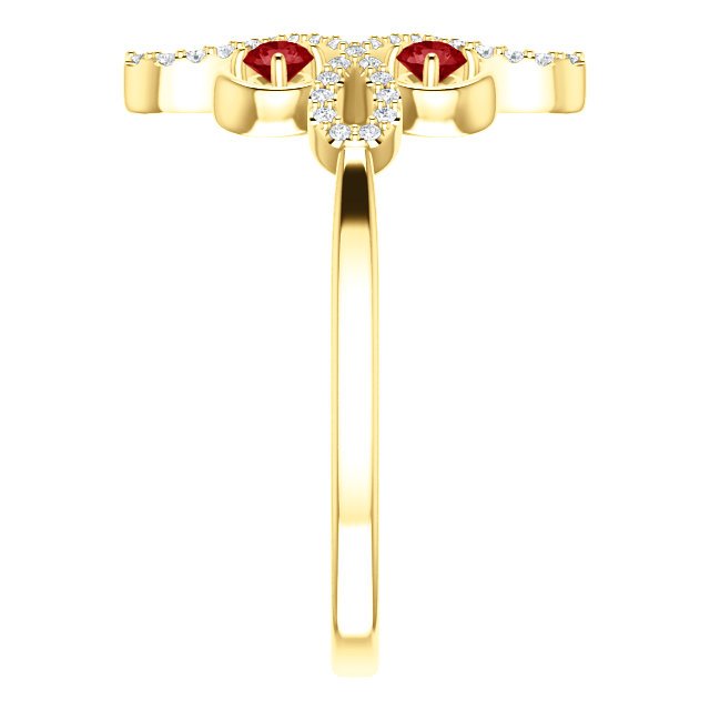 14KT GOLD RUBY AND DIAMOND CLOVER RING 4 / Rose,4 / White,4 / Yellow,4.5 / Rose,4.5 / White,4.5 / Yellow,5 / Rose,5 / White,5 / Yellow,5.5 / Rose,5.5 / White,5.5 / Yellow,6 / Rose,6 / White,6 / Yellow,6.5 / Rose,6.5 / White,6.5 / Yellow,7 / Rose,7 / White,7 / Yellow,7.5 / Rose,7.5 / White,7.5 / Yellow,8 / Rose,8 / White,8 / Yellow,8.5 / Rose,8.5 / White,8.5 / Yellow,9 / Rose,9 / White,9 / Yellow