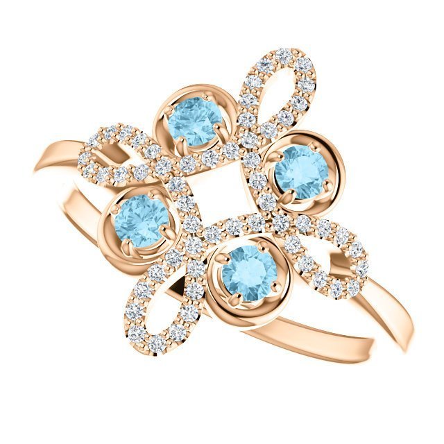 14KT GOLD AQUAMARINE & DIAMOND CLOVER RING 4 / White,4 / Yellow,4 / Rose,4.5 / White,4.5 / Yellow,4.5 / Rose,5 / White,5 / Yellow,5 / Rose,5.5 / White,5.5 / Yellow,5.5 / Rose,6 / White,6 / Yellow,6 / Rose,6.5 / White,6.5 / Yellow,6.5 / Rose,7 / White,7 / Yellow,7 / Rose,7.5 / White,7.5 / Yellow,7.5 / Rose,8 / White,8 / Yellow,8 / Rose,8.5 / White,8.5 / Yellow,8.5 / Rose,9 / White,9 / Yellow,9 / Rose