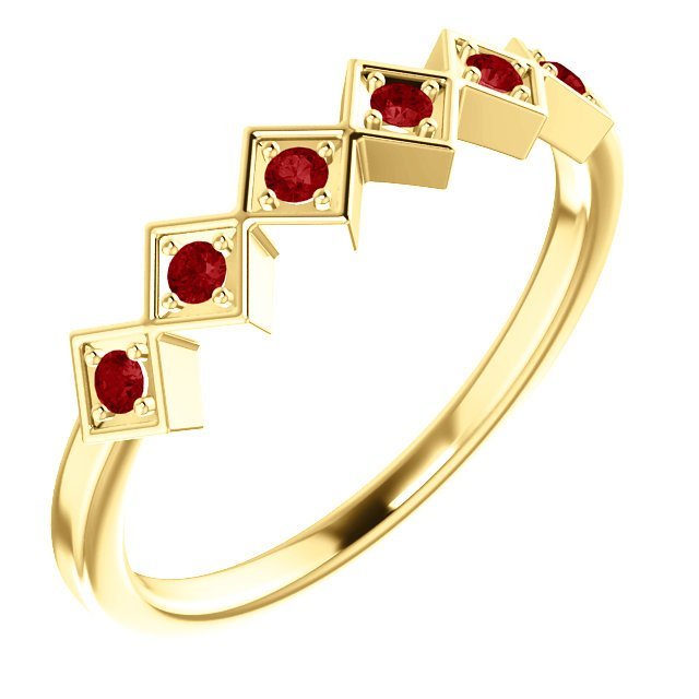 14KT GOLD GENUINE RUBY STACKABLE RING 4 / Yellow,4.5 / Yellow,5 / Yellow,5.5 / Yellow,6 / Yellow,6.5 / Yellow,7 / Yellow,7.5 / Yellow,8 / Yellow,8.5 / Yellow,9 / Yellow