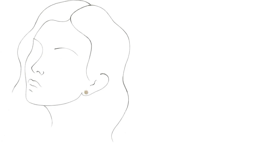 14KT White Gold Round Diamond Star Earrings