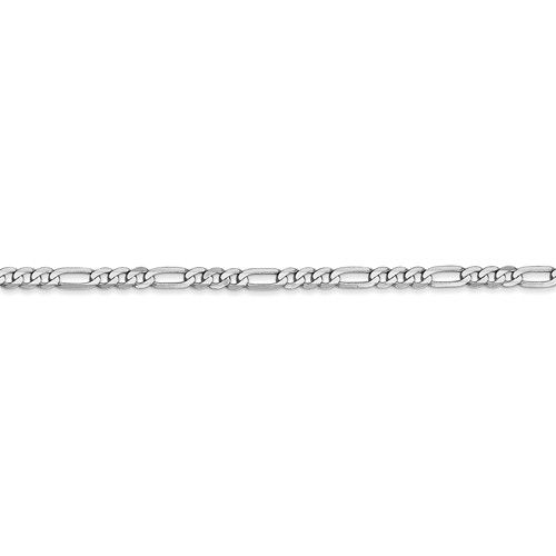 14KT Gold 2.75MM Flat Figaro Chain Necklace - 4 Lengths 16 Inch / White,16 Inch / Yellow,18 Inch / White,18 Inch / Yellow,20 Inch / White,20 Inch / Yellow,24 Inch / White,24 Inch / Yellow