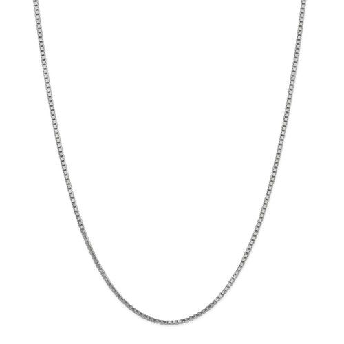 14KT Gold 1.9MM Box Chain Necklace - 5 Lengths 16 Inch / White,18 Inch / White,20 Inch / White,24 Inch / White,30 Inch / White